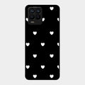 Heart Pattern Black Glass Case Cover For Realme 8 Pro