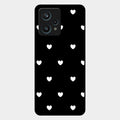 Heart Pattern Black Glass Case Cover For Realme 9 Pro Plus 5G