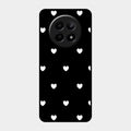 Heart Pattern Black Glass Case Cover For Realme C65 5G