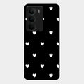 Heart Pattern Black Glass Case Cover For Realme C75 5G