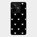 Heart Pattern Black Glass Case Cover For Realme Gt 7 5G