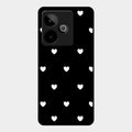 Heart Pattern Black Glass Case Cover For Realme Gt 7T 5G