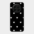 Heart Pattern Black Glass Case Cover For Realme Narzo 70 Pro 5G