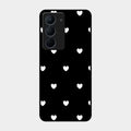 Heart Pattern Black Glass Case Cover For Realme Narzo 80X 5G