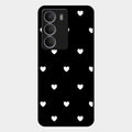 Heart Pattern Black Glass Case Cover For Realme P3 Lite 5G