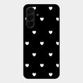 Heart Pattern Black Glass Case Cover For Samsung Galaxy A26 5G