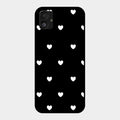 Heart Pattern Black Glass Case Cover For Samsung Galaxy F14 5G