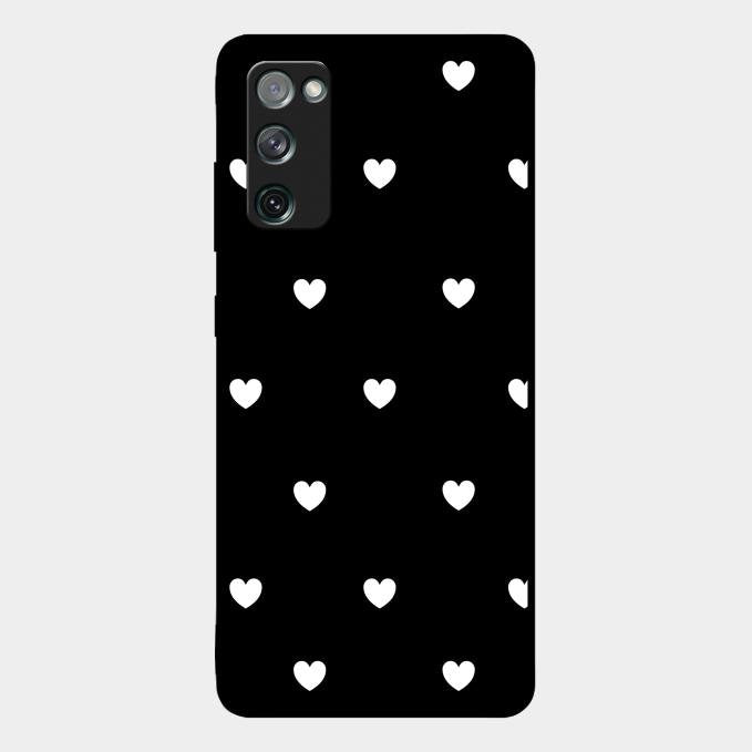 Heart Pattern Black Glass Case Cover For Samsung - ShopOnCliQ