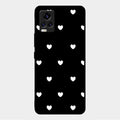 Heart Pattern Black Glass Case Cover For Vivo V20 Pro 5G
