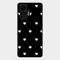 Heart Pattern Black Glass Case Cover For Vivo X50 Pro 5G