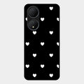 Heart Pattern Black Glass Case Cover For Vivo Y100 5G