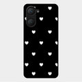 Heart Pattern Black Glass Case Cover For Vivo - ShopOnCliQ
