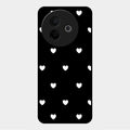 Heart Pattern Black Glass Case Cover For Vivo Y39 5G