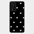 Heart Pattern Black Glass Case Cover For Xiaomi 11I 5G
