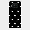 Heart Pattern Black Glass Case Cover For Xiaomi Mi 10I 5G