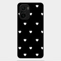 Heart Pattern Black Glass Case Cover For Xiaomi Mi 11X 5G