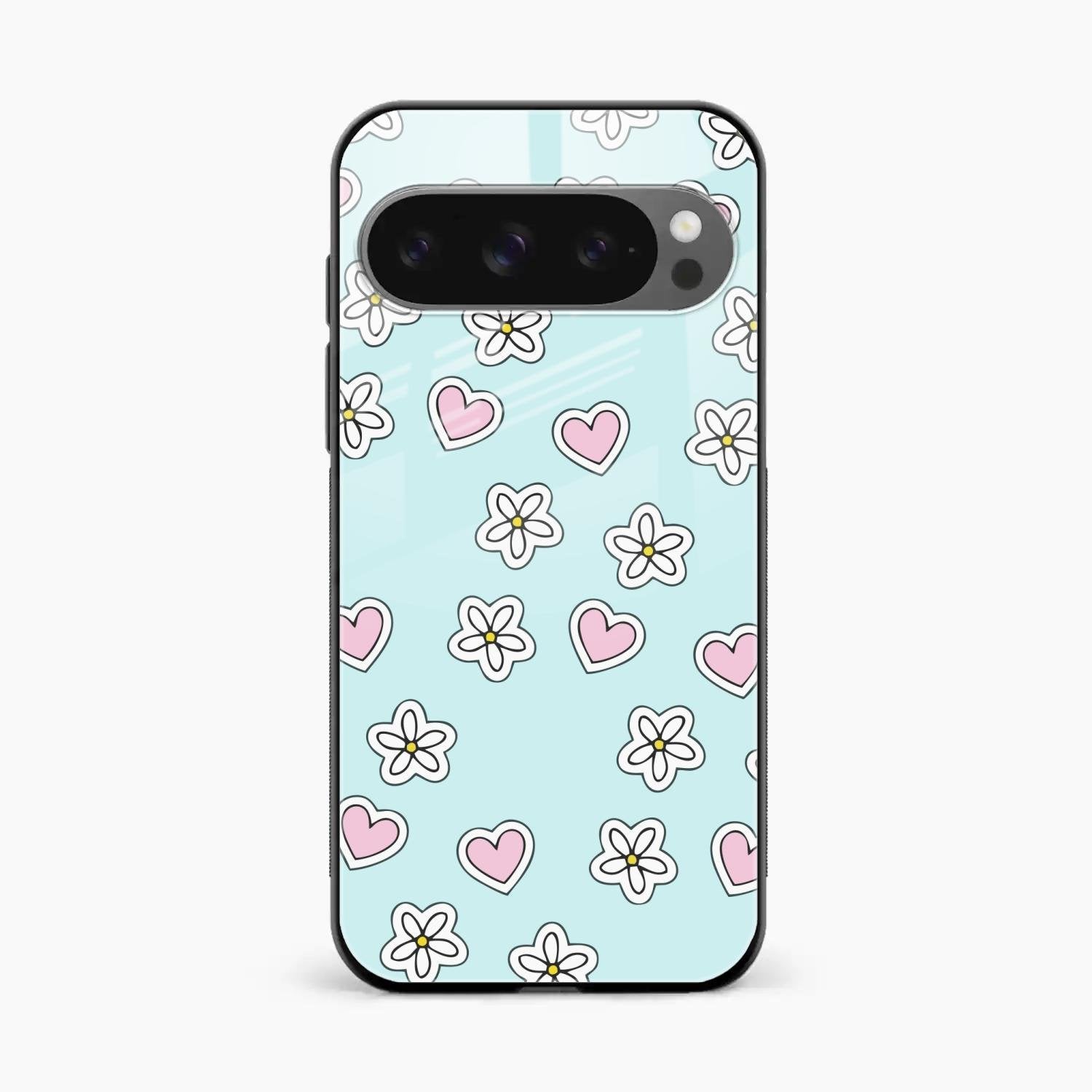Heart With Blossom Glossy Metal Case Cover For Google Pixel 10 Pro