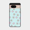 Heart With Blossom Glossy Metal Case Cover For Google Pixel 8 5G