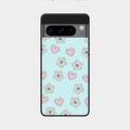 Heart With Blossom Glossy Metal Case Cover For Google Pixel 8 Pro 5G