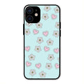 Heart With Blossom Glossy Metal Case Cover For iPhone 12 mini
