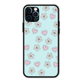 Heart With Blossom Glossy Metal Case Cover For iPhone 12 Pro