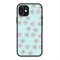 Heart With Blossom Glossy Metal Case Cover For iPhone 12