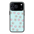 Heart With Blossom Glossy Metal Case Cover For iPhone 17 Pro Max