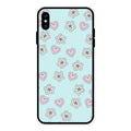 Heart With Blossom Glossy Metal Case Cover For iPhone XS Max