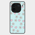 Heart With Blossom Glossy Metal Case Cover For Iqoo 12 5G