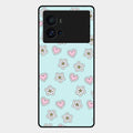Heart With Blossom Glossy Metal Case Cover For Iqoo 9 Pro 5G