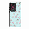 Heart With Blossom Glossy Metal Case Cover For Motorola Edge 50 Fusion 5G