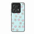 Heart With Blossom Glossy Metal Case Cover For Motorola Edge 50 Pro