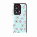 Heart With Blossom Glossy Metal Case Cover For Motorola G96 5G