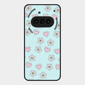 Heart With Blossom Glossy Metal Case Cover For Nothing Phone 3A 5G
