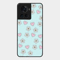 Heart With Blossom Glossy Metal Case Cover For Oneplus 10R 5G