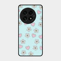 Heart With Blossom Glossy Metal Case Cover For Oneplus 13 5G