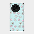 Heart With Blossom Glossy Metal Case Cover For Oneplus 13R 5G