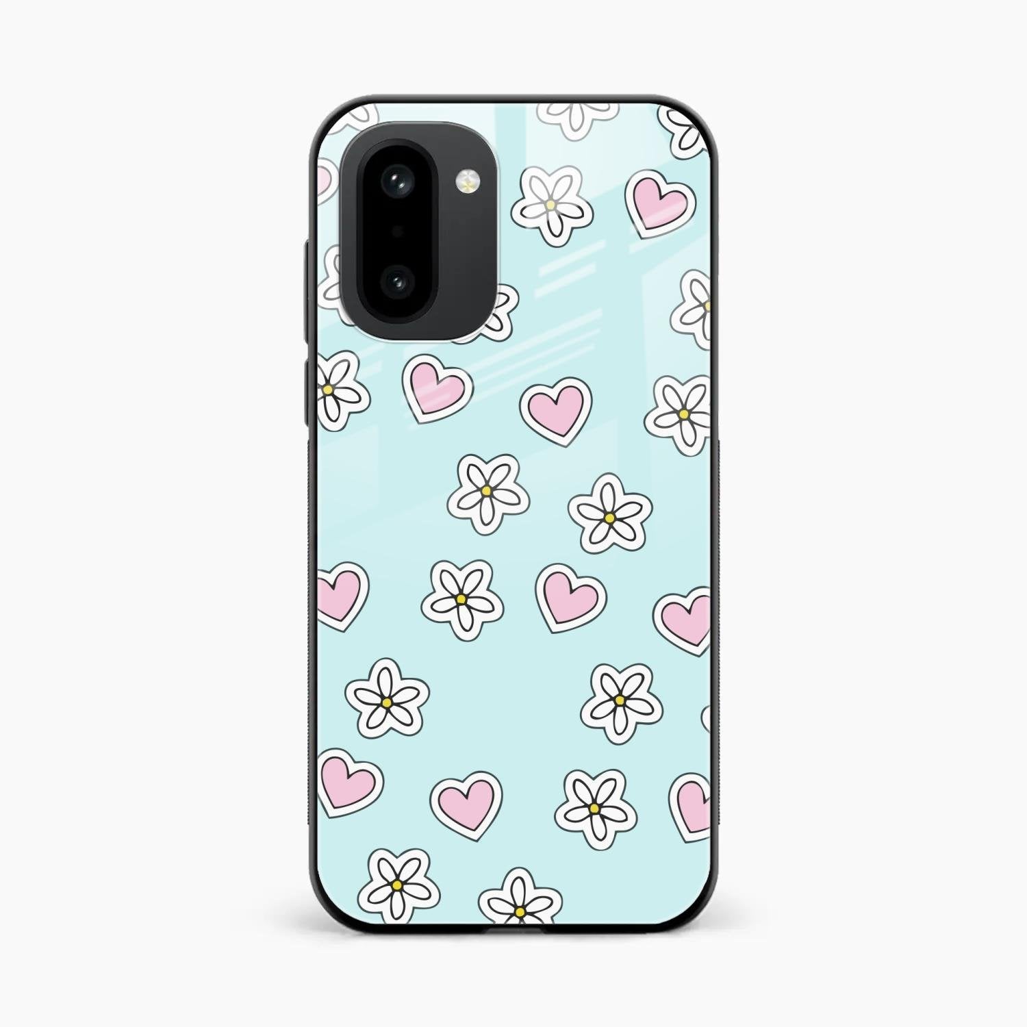 Heart With Blossom Glossy Metal Case Cover For OnePlus 15R 5G