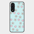 Heart With Blossom Glossy Metal Case Cover For Oneplus Nord 5 5G