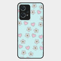 Heart With Blossom Glossy Metal Case Cover For Oneplus Nord Ce 2 Lite 5G