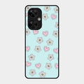 Heart With Blossom Glossy Metal Case Cover For Oneplus Nord Ce 3 Lite 5G