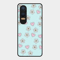 Heart With Blossom Glossy Metal Case Cover For Oneplus Nord Ce 4 Lite 5G