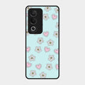 Heart With Blossom Glossy Metal Case Cover For Oppo A3 Pro 5G