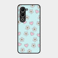 Heart With Blossom Glossy Metal Case Cover For Oppo A5 5G