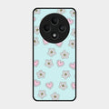 Heart With Blossom Glossy Metal Case Cover For Oppo F27 5G