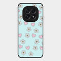 Heart With Blossom Glossy Metal Case Cover For Oppo F29 5G