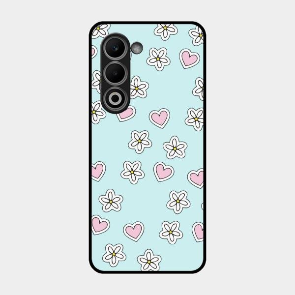 Heart With Blossom Glossy Metal Case Cover For Oppo K13X 5G