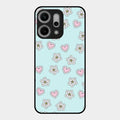Heart With Blossom Glossy Metal Case Cover For Oppo Reno 14 Pro 5G