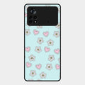 Heart With Blossom Glossy Metal Case Cover For Poco X4 Pro 5G