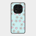 Heart With Blossom Glossy Metal Case Cover For Poco X7 5G
